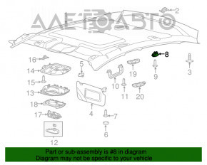 Ford Focus mk3 11-18 rear right ceiling hook, gray