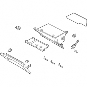 Glove box, glove compartment Lincoln MKZ 17-20 beige