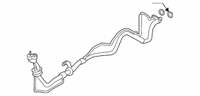Air conditioner tube condenser-heater second Ford Edge 15-18 2.7T