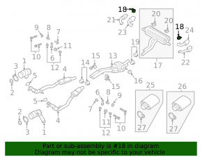 Rear left muffler bracket for Porsche Cayenne 19-26 with cushion