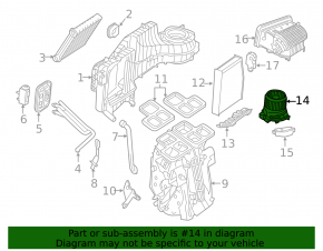 Mercedes CLA 14-19 heater fan motor