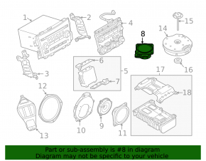 Right front panel speaker for Nissan Ariya 23-25