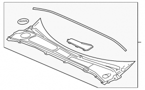 Windscreen wiper grille plastic Volvo V90 17-22 usa
