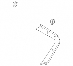 Upper right trunk door trim Volvo XC40 19-25 black