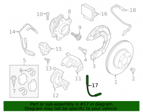 Brake hose rear left BMW X3 G01 18-