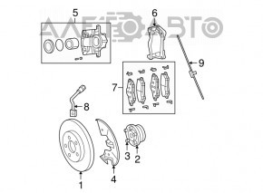 Brake disc front left Chrysler Pacifica 17-330/28mm