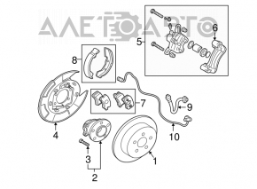 Rear right brake disc cover for Mitsubishi Galant 2012