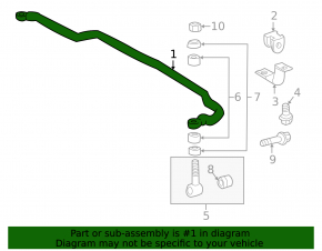 Front stabilizer bar for Lexus LX 98-07