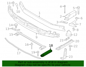 Fang lower reinforcement front bumper right BMW X1 F48 16-19 front