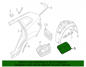 Fuel filler flap BMW X3 G45 25-26