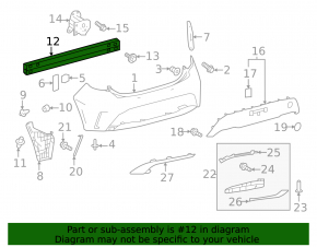 Toyota Corolla 2020-23 5D Rear Bumper Reinforcement