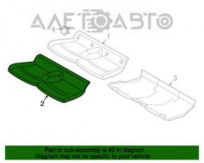 Rear row of seats 2 row Mini Cooper F56 3d 14- black leather
