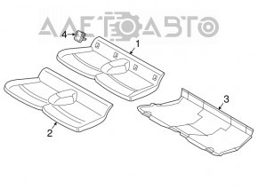 Rear row of seats 2 row Mini Cooper F56 3d 14- black leather