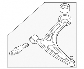 Lower front right control arm Hyundai Sonata 20-23, microcracks S/B