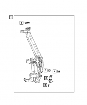 Jeep Grand Cherokee WK2 11-22 Windshield Washer Reservoir