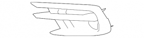 Subaru Ascent 19-22 right front bumper grille with chrome molding, without fog lights