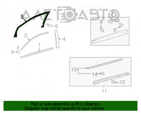 Front door frame inner right Lexus RX350 RX450h 10-15