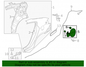 Fuel filler flap Kia Forte 4d 14-14 prerest