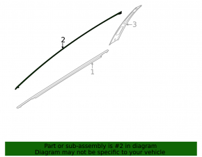 Upper door molding, front right, Kia K5 25-26, chrome