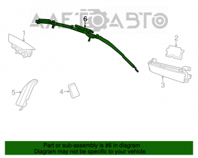 Right side curtain airbag for Hyundai Azera 12-17, rusty squib