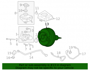Vacuum booster for Audi A4 B8 08-12 pre-restyling