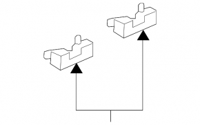Honda CRV 17-22 roof lining retaining clip, white