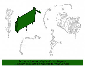 Air conditioning radiator condenser Infiniti QX60 22-22