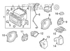 Audio amplifier Kia Sorento 16-18