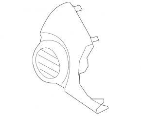 Front panel air duct left with trim Hyundai Kona 18-23 gray, broken handle