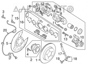 Brake Disc Cover Rear Left Mazda 3 14-18 BM
