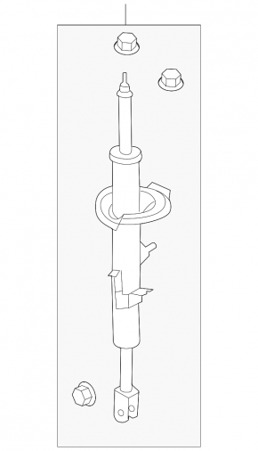Shock absorber front right Infiniti G37 4d 09-13 RWD