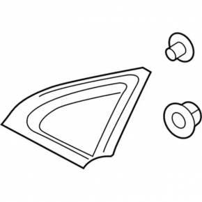 Triangle molding wing front right Ford Edge 15- chrome