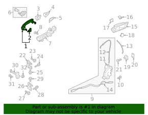 Door handle outer front right Ford Ecosport 18-22 structure