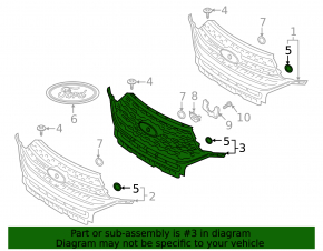 Grill radiator grill with frame Ford Explorer 20-24 black, Base
