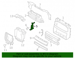 Lower radiator deflector Land Rover Discovery 2017-2023