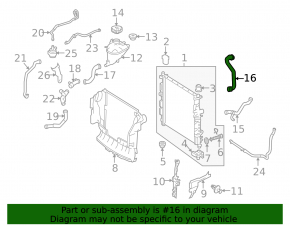 Upper cooling pipe Mercedes X164 GL ML 450 500 550