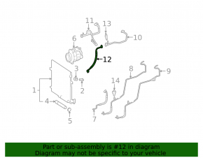 Mercedes X164 GL air conditioning compressor-heater hose