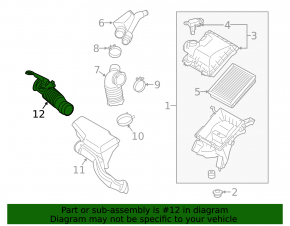 Air intake Lexus CT200h 11-13 air duct