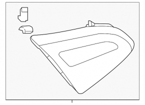 Light inside trunk lid right Nissan Altima 16-18 rest light