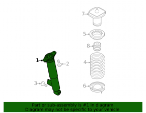 Rear right shock absorber Volvo S60 11-18 Mark 74 electric