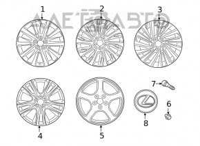 Spare tire space saver for Toyota Camry v70 18-24 R17 155/70 tread wear