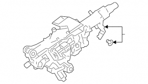 Lexus ES250 ES300h ES350 19-23 electrically adjustable steering column