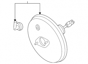 Vacuum booster Nissan Rogue 14-20 type-2
