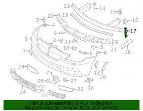 Front Bumper Bracket Left BMW 5 F10 11-16