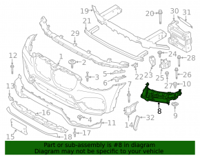 Left fog light bracket for BMW X3 G01 18-21