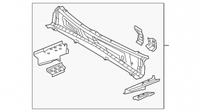 Wiper pan metal Toyota Sequoia 08-16