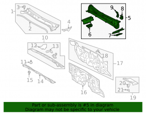 Wiper pan metal Toyota Sequoia 08-16