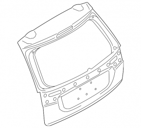 Mitsubishi Outlander 19-22 PHEV bare tailgate, for camera