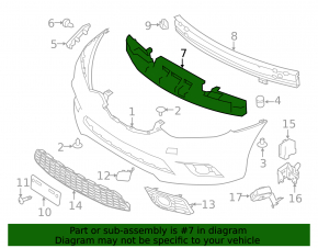 Front Bumper Absorber Nissan Sentra 16-19 Rest