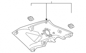 Rear pillar trim left Lexus NX300 NX300h 18-21 black, under Mark Levinson